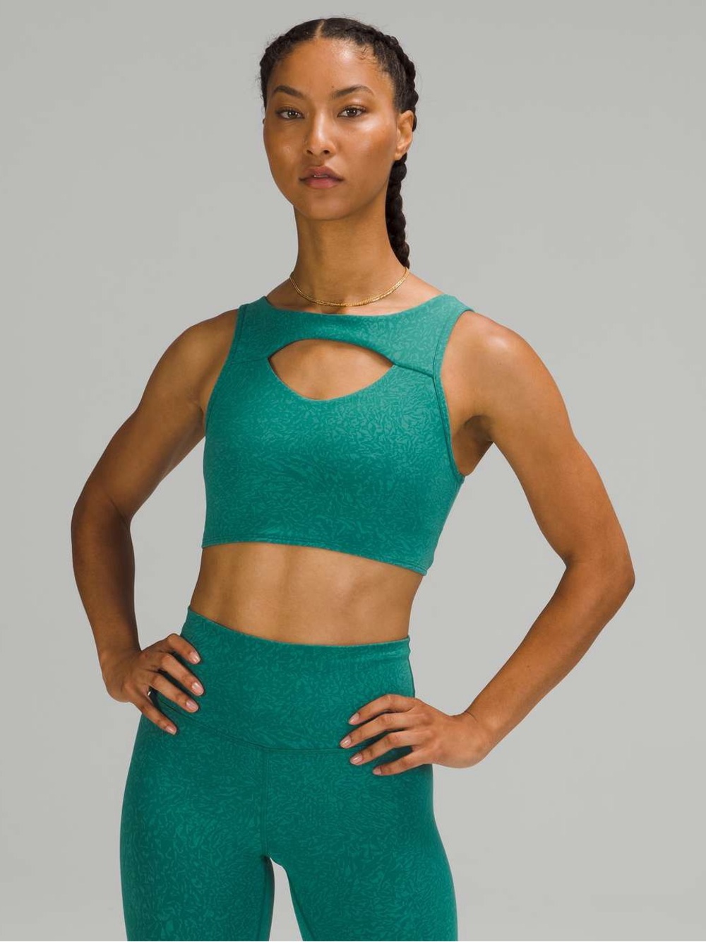 Lululemon Everlux Cut-Out Train Bra *Medium Support, B/C Cups Teal Lagoon